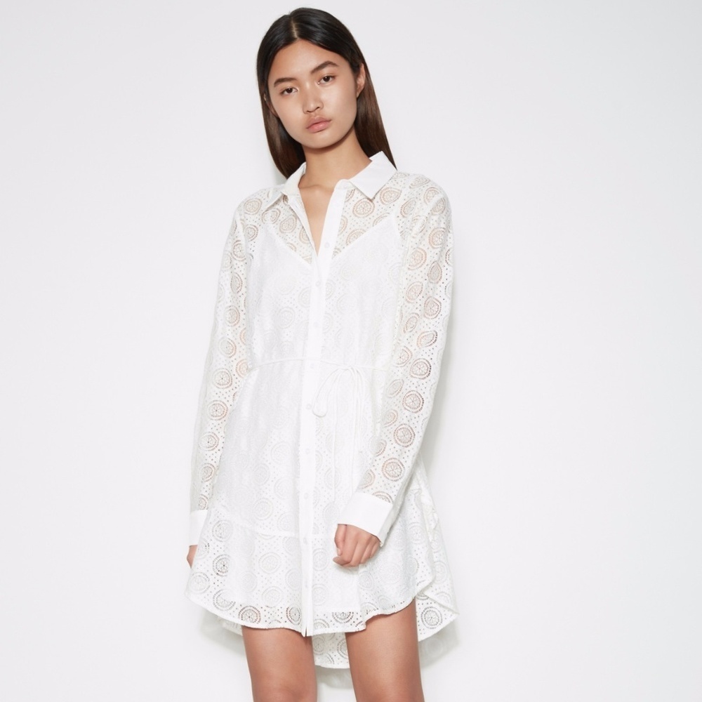 The Fifth Label Long Sleeve Sheer Geometric Lace